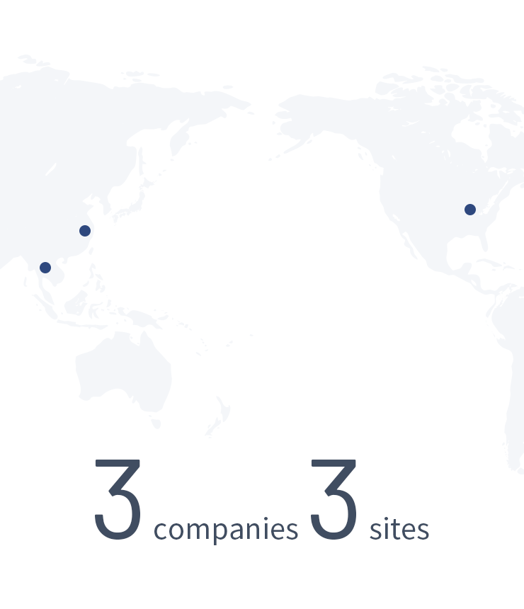 Global expansion 3 companies, 3 sites